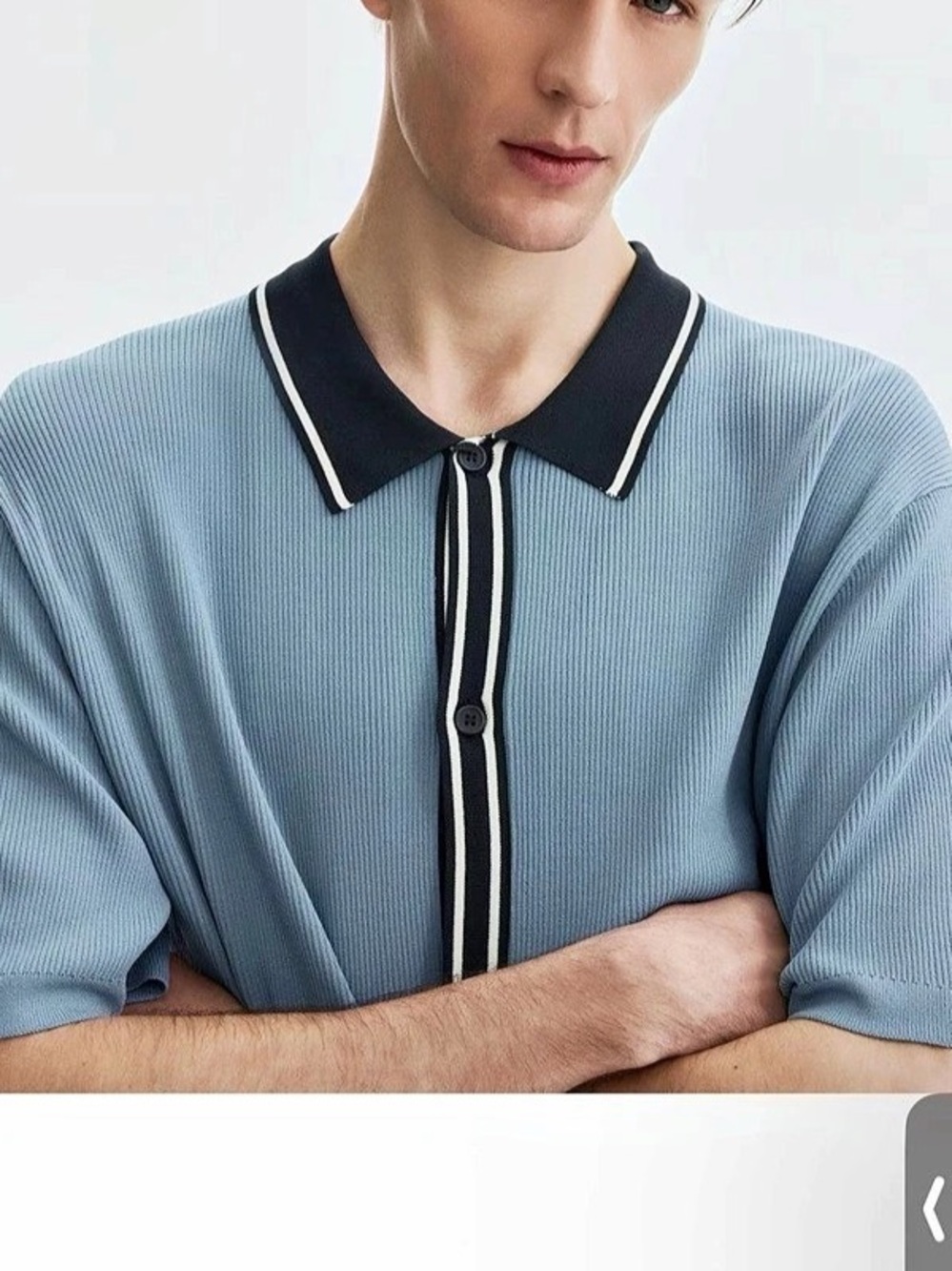 H&M Men’s Rib Knit Shirt - Picture 4 of 11